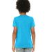 BELLA+CANVAS 3001YCVC Jersey Youth T-Shirt in Neon blue back view