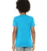 BELLA+CANVAS 3001YCVC Jersey Youth T-Shirt in Neon blue back view