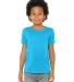 BELLA+CANVAS 3001YCVC Jersey Youth T-Shirt in Neon blue front view
