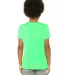 BELLA+CANVAS 3001YCVC Jersey Youth T-Shirt in Neon green back view