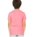 BELLA+CANVAS 3001YCVC Jersey Youth T-Shirt in Neon pink back view