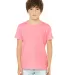 BELLA+CANVAS 3001YCVC Jersey Youth T-Shirt in Neon pink front view