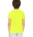 BELLA+CANVAS 3001YCVC Jersey Youth T-Shirt in Neon yellow back view