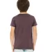 BELLA+CANVAS 3001YCVC Jersey Youth T-Shirt in Heather maroon back view