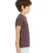 BELLA+CANVAS 3001YCVC Jersey Youth T-Shirt in Heather maroon side view