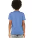 BELLA+CANVAS 3001YCVC Jersey Youth T-Shirt in Hthr colum blue back view