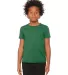 BELLA+CANVAS 3001YCVC Jersey Youth T-Shirt in Hthr grass green front view