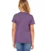 BELLA+CANVAS 3001YCVC Jersey Youth T-Shirt in Hthr team purple back view