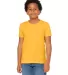 BELLA+CANVAS 3001YCVC Jersey Youth T-Shirt in Hthr yllow gold front view
