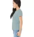 BELLA+CANVAS 3001YCVC Jersey Youth T-Shirt in Hthr blue lagoon side view