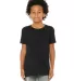 BELLA+CANVAS 3001YCVC Jersey Youth T-Shirt in Solid blk blend front view