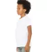 BELLA+CANVAS 3001YCVC Jersey Youth T-Shirt in Solid wht blend side view