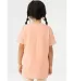 BELLA+CANVAS 3001YCVC Jersey Youth T-Shirt in Heather peach back view