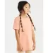 BELLA+CANVAS 3001YCVC Jersey Youth T-Shirt in Heather peach side view
