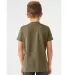 BELLA+CANVAS 3001YCVC Jersey Youth T-Shirt in Heather olive back view