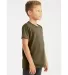 BELLA+CANVAS 3001YCVC Jersey Youth T-Shirt in Heather olive side view