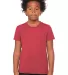 BELLA+CANVAS 3001YCVC Jersey Youth T-Shirt in Heather red front view