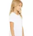 BELLA+CANVAS 3005Y Youth V-Neck T-Shirt WHITE side view