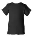 3400 Rabbit Skins® Infant Lap Shoulder T-shirt BLACK front view