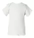 3400 Rabbit Skins® Infant Lap Shoulder T-shirt WHITE front view