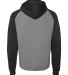 Independent Trading Co. - Raglan Hooded Pullover - Gunmetal Heather/ Charcoal Heather back view