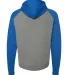 Independent Trading Co. - Raglan Hooded Pullover - Gunmetal Heather/ Royal Heather back view