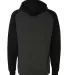 Independent Trading Co. - Raglan Hooded Pullover - Charcoal Heather/ Black back view