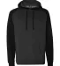 Independent Trading Co. - Raglan Hooded Pullover - Charcoal Heather/ Black front view
