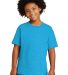 Gildan 5000B Youth Heavy Cotton Plain T shirt Bulk in Heather sapphire front view