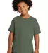Gildan 5000B Heavyweight Cotton Youth T-shirt  in Military green front view