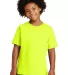 Gildan 5000B Heavyweight Cotton Youth T-shirt  in Safety green front view