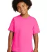 Gildan 5000B Heavyweight Cotton Youth T-shirt  in Safety pink front view
