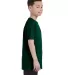 Gildan 5000B Heavyweight Cotton Youth T-shirt  in Forest green side view