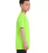 Gildan 5000B Heavyweight Cotton Youth T-shirt  in Neon green side view