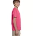 Gildan 2000B Ultra Cotton Youth T-shirt in Safety pink side view