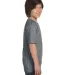 8000B Gildan Ultra Blend 50/50 Youth T-shirt in Graphite heather side view