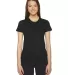 2102 American Apparel Girly Fine Jersey Tee Black front view