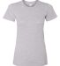 2102 American Apparel Girly Fine Jersey Tee in Heather grey front view