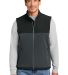 Cornerstone CSF751 CornerStone Fleece Overlay Vest in Charcoal/ Black