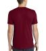 American Apparel 2001 USA Made Mens 100% Cotton Fi in Cranberry back view