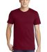 American Apparel 2001 USA Made Mens 100% Cotton Fi in Cranberry front view