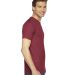 American Apparel 2001 USA Made Mens 100% Cotton Fi in Cranberry side view