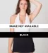 8325 American Apparel Womens Cotton Spandex Jersey Black front view