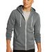 AA9590 Alternative Apparel Rocky Unisex Zip Up Hoo in Eco grey front view