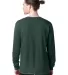 5286 Hanes® Heavyweight Long Sleeve T-shirt in Athletic dark green back view