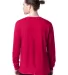 5286 Hanes® Heavyweight Long Sleeve T-shirt in Athletic crimson back view