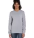 5286 Hanes® Heavyweight Long Sleeve T-shirt in Light steel front view