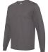 5286 Hanes® Heavyweight Long Sleeve T-shirt Smoke Grey side view