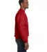 Hanes P160 ecosmart crewneck sweatshirt Deep Red side view