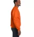 Hanes P160 ecosmart crewneck sweatshirt Orange side view